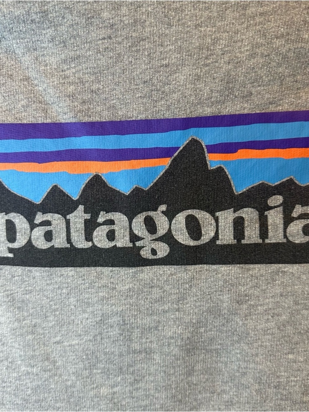 Patagonia Gray Crewneck Sweatshirt with Mountain Logo - Picture 5 of 6